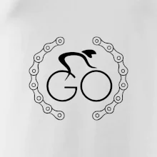 Logo cyklistu a reťaz