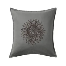 Slnečnica kreslená čiernobiela