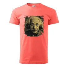 Albert Einstein so slúchadlami Albert Einstein so slúchadlami