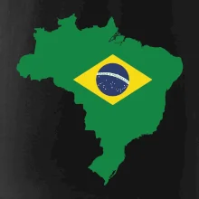 Brazília vlajka v mape
