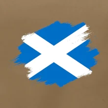 Škótska vlajka kreslená štetcom