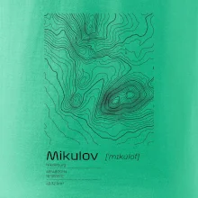 Mikulov - vrstevnice v obdĺžniku