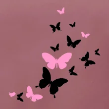 Motýle ružovo čierni