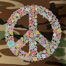 Peace symbol lístočky