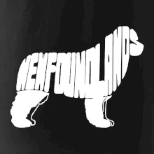 Novofundlandský pes - nápis v tele Novofundlandský pes - nápis v tele