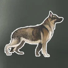 Nemecký ovčiak - hnedý kreslený Nemecký ovčiak - hnedý kreslený