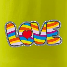 Love nápis dúhový