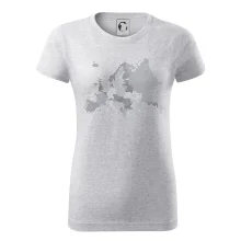 Mapa Európy - srdce v Ukrajine