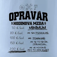 Hodinová mzda - opravár
