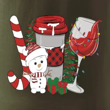 Vianoce, víno a snehuliak