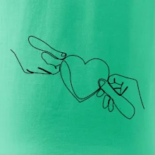 Dve ruky a srdce jedným ťahom