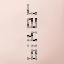 Biker nápis na výšku reťaz