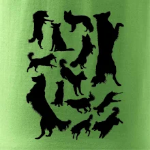 Border kólia siluety