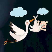 Bocian čakáme bábätko - neutrálne