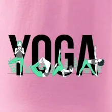 Yoga nápis farebný