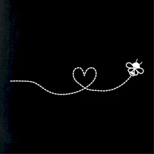 Dráha letu včely - srdce Dráha letu včely - srdce