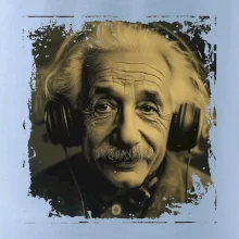 Albert Einstein so slúchadlami