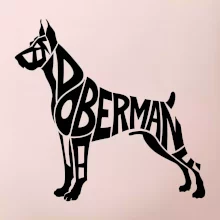 Doberman - nápis v tele