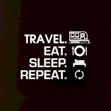 Eat sleep travel - Veľký príves