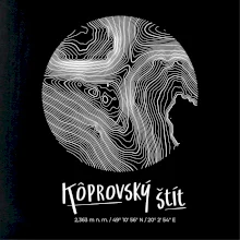 Kôprovský štít - vrstevnice v kruhu