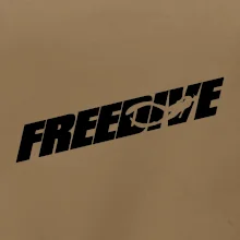 Freedive - nápis s potápačom