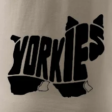 Yorkšírský teriér - Yorkie - Nápis v tele Yorkšírský teriér - Yorkie - Nápis v tele