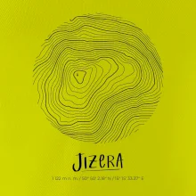 Jizera - vrstevnice v kruhu