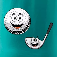 Parové tričko - Golfová palica a loptička