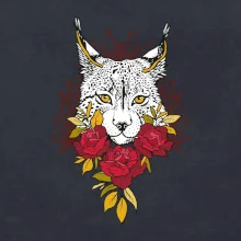 Rys s červenými ružami (Pecka design)