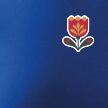 Folklór na prsníku tulipán