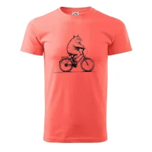 Tučná mačka na bicykli