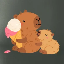 Kapybara so zmrzlinou