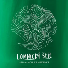 Lomnický štít - vrstevnice v kruhu