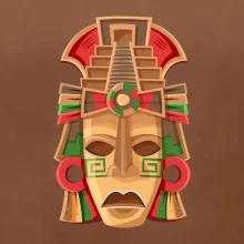 Mayové maska červené uši