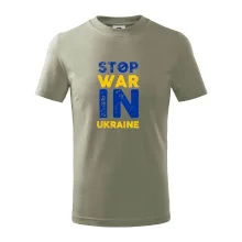 Farebný nápis Stop war in ukraine