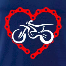 Moto srdce reťaz - enduro