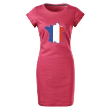 Francúzska vlajka mapa obrys