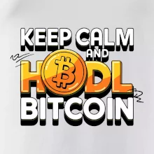 3D nápis Keep Calm and HODL Bitcoin