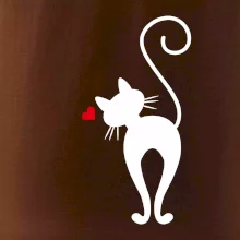 Zamilovaná mačka zozadu