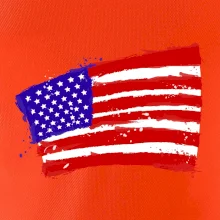 Americká vlajka ohnutá Americká vlajka ohnutá