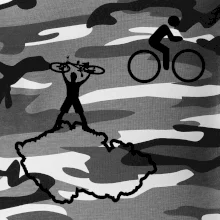 Mapa ČR + kolo na prsu