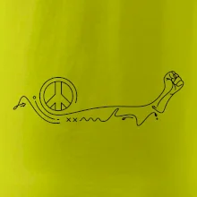 Päsť a symbol mieru