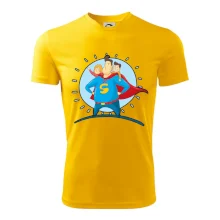 Táta superman - dievča a chlapec Táta superman - dievča a chlapec