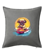 Mops na vodnom skútri