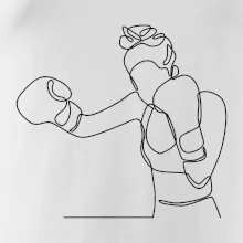 Žena boxerka jedným ťahom