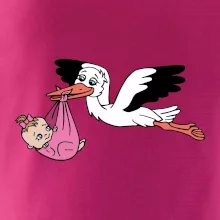 Bocian a bábätko - dievča (Hana-creative)