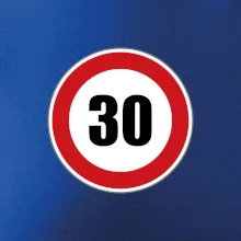 Dopravná značka - obmedzenie rýchlosti 30 Dopravná značka - obmedzenie rýchlosti 30