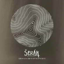 Šerák - vrstevnice v kruhu