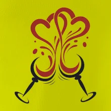 Víno je láska okrúhle poháre