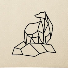 Geometria ľadový medveď na ľade